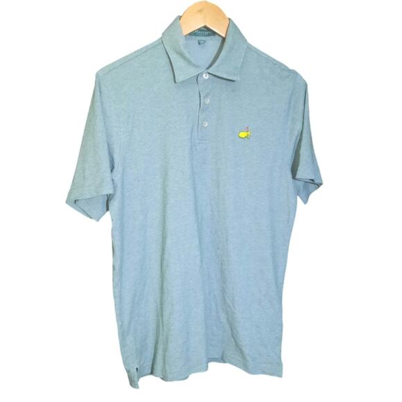Masters Classics 3 Button Placket Mens Green Polo Golf Shirt Size Small - Picture 7 of 7